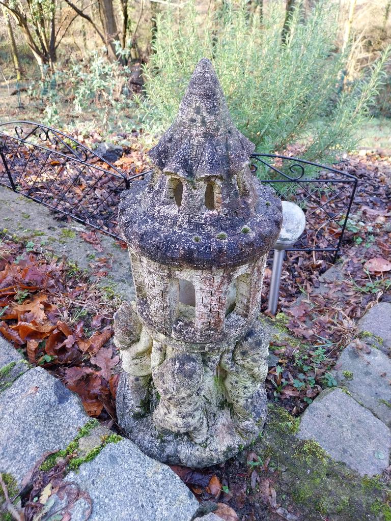 Standbeeld met stenen dwerg, Tuin en Terras, Ophalen, Gebruikt, Steen, Tuinkabouter