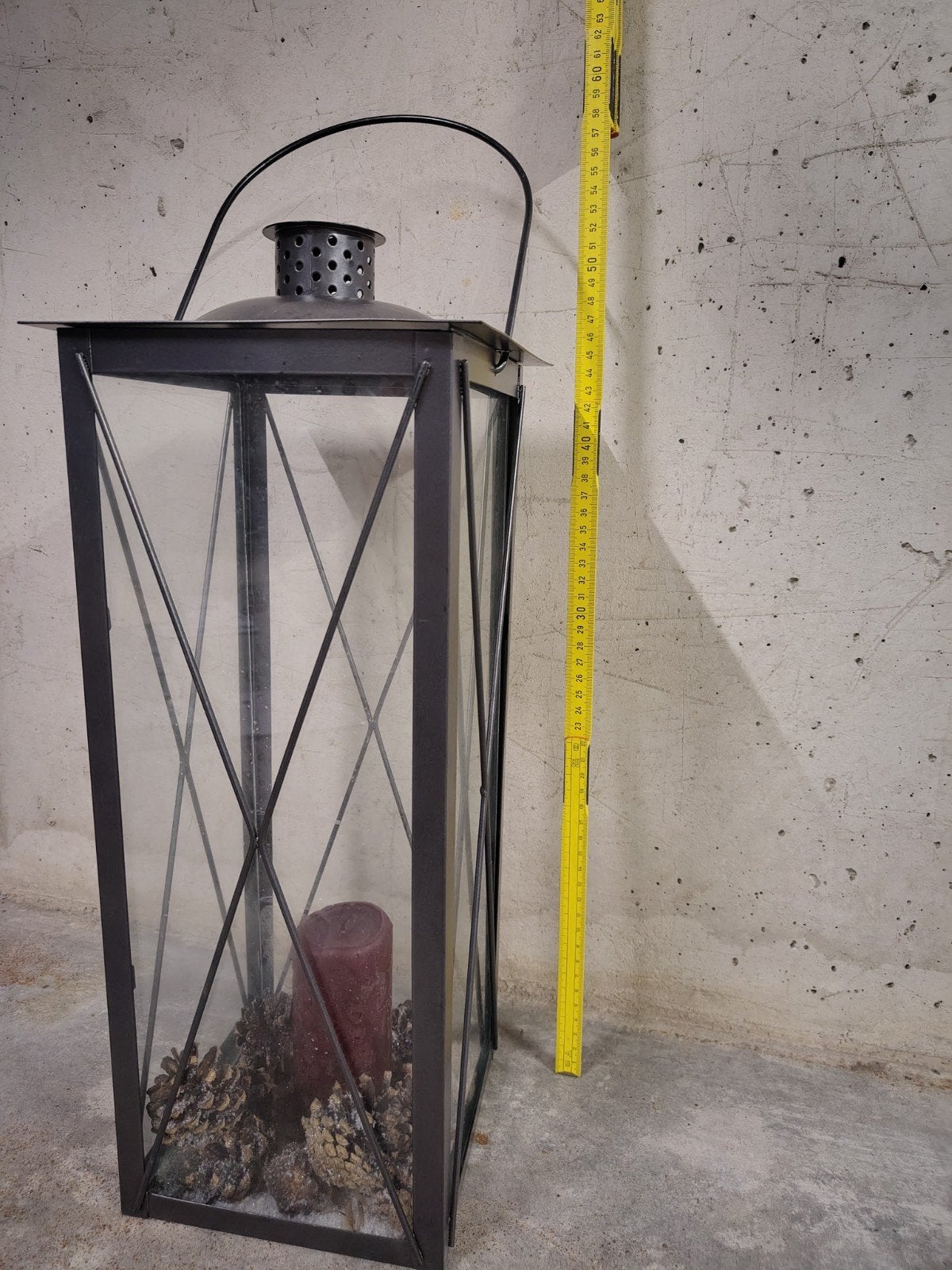 Deco lantaarn 45 cm, Ophalen, Lantaarn, Zo goed als nieuw, 45 cm