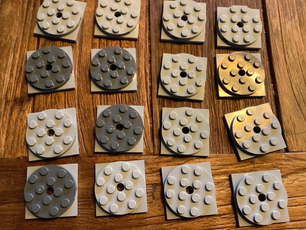 Lego turntables grijs 16 stuks / 88-80, Enlèvement ou Envoi, Comme neuf, Briques en vrac, Lego