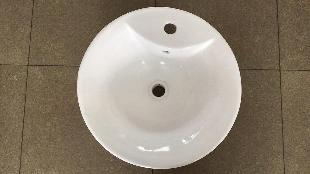 Wit porseleinen lavabo, Huis en Inrichting, Ophalen of Verzenden, Nieuw, Minder dan 50 cm