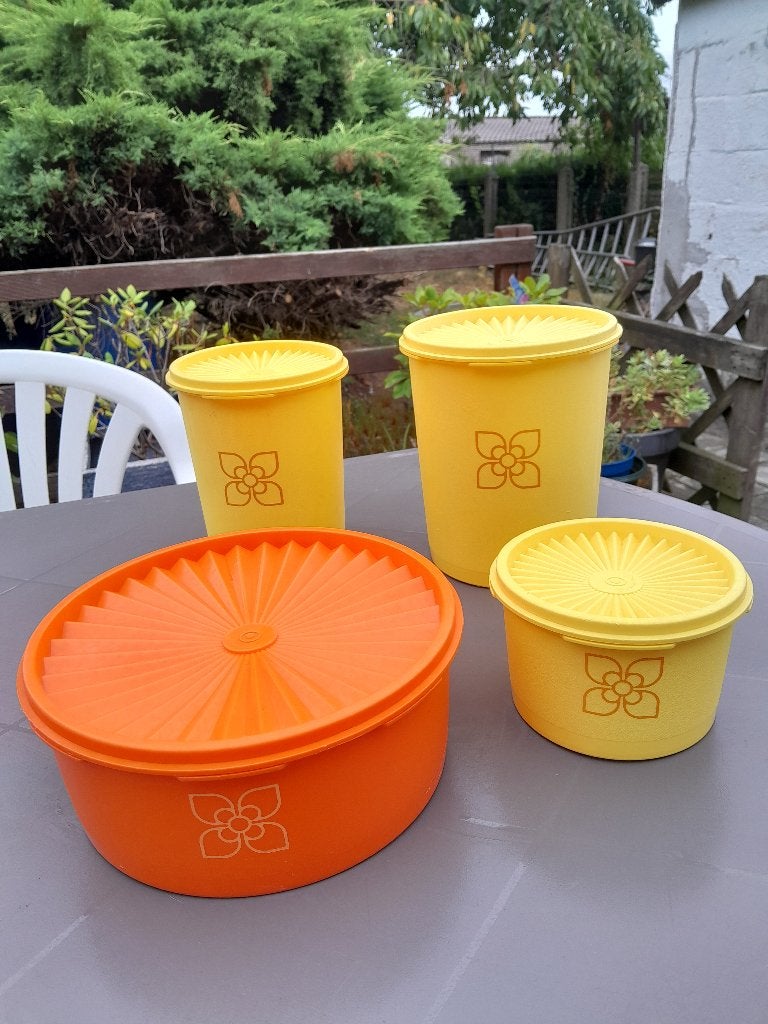 Tupperware 4 Boites Soleil Vintage TBE, Enlèvement ou Envoi