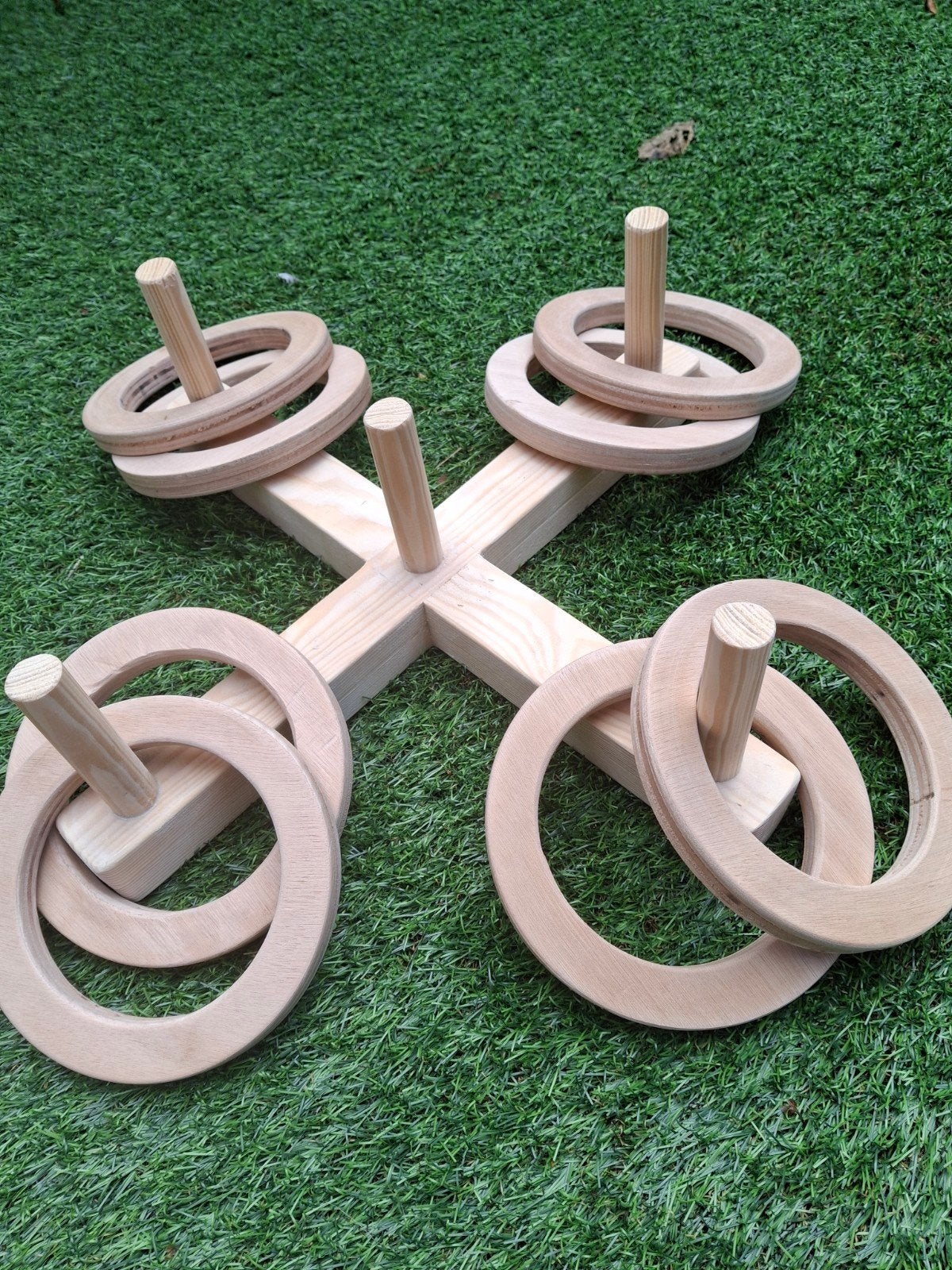 Nieuwe houten ringen werpen met 8 ringen zeer sterk laatste, Ophalen