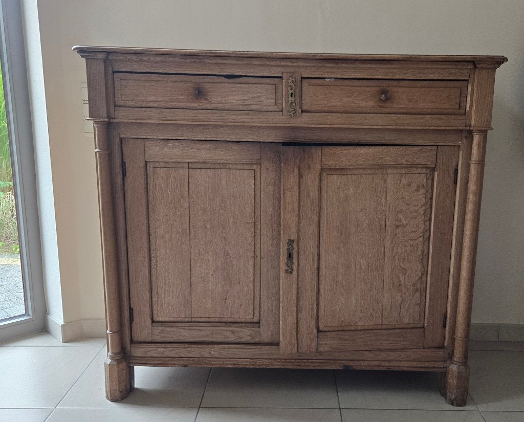 Commode en bois massif, Maison & Meubles, 100 à 150 cm, Enlèvement, Utilisé, Chêne