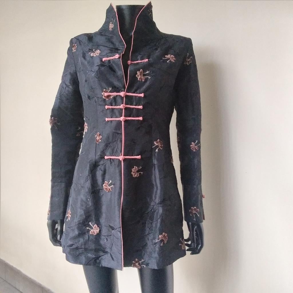Dames vest chinoise in zijde, Dames vest, Ophalen of Verzenden, Zo goed als nieuw, Maat 42/44 (L)