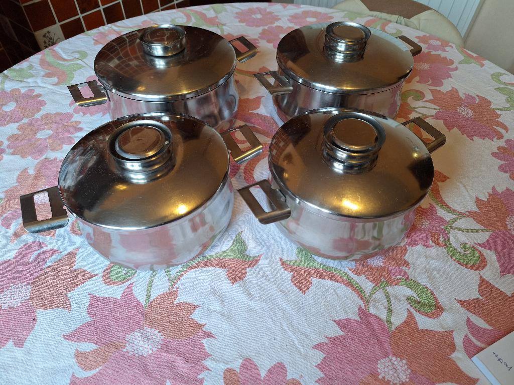 set pannen Demeyer, Maison & Meubles, Inox, Demeyere, Enlèvement, Ensemble de casseroles