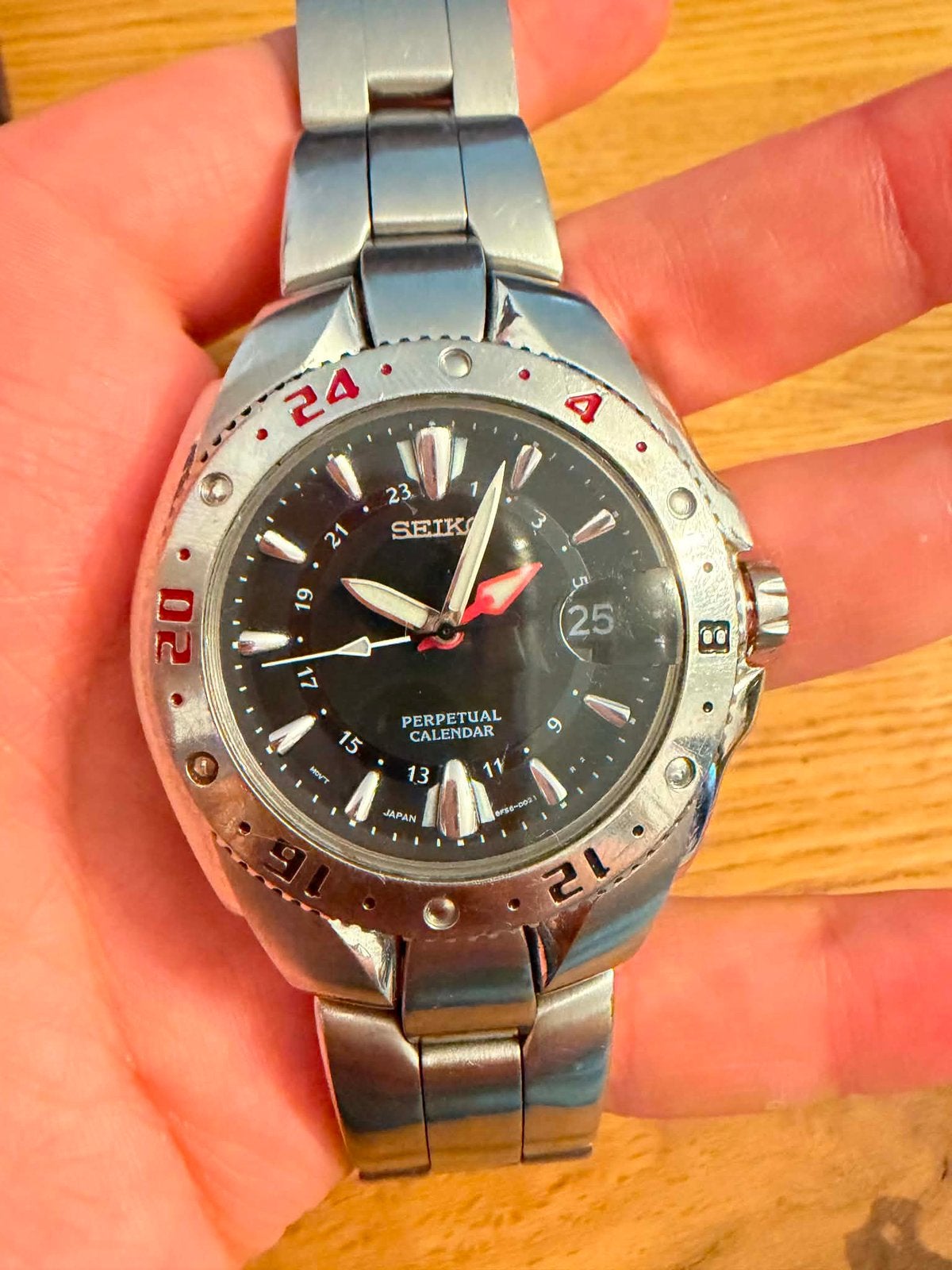 Seiko Perpetual Calendar, Handtassen en Accessoires, Horloges | Heren, Ophalen of Verzenden, Zo goed als nieuw, Seiko