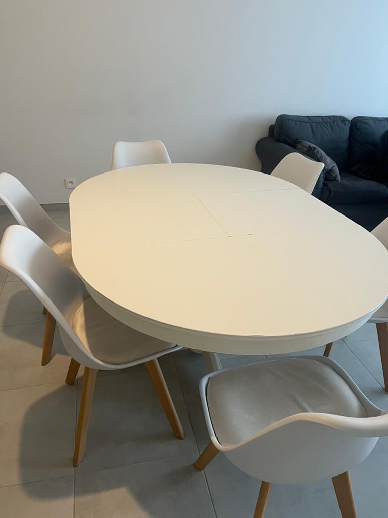 Table Ikea INGATORP + 6 chaises, Enlèvement