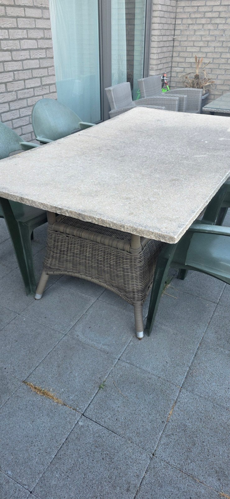 tuintafel stenen blad, Tuin en Terras, Ophalen