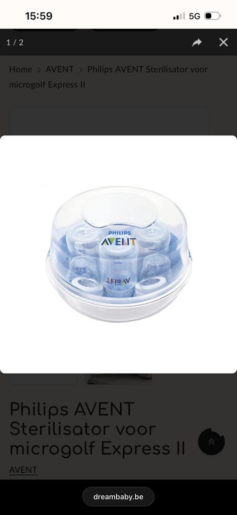 Philips Avent Sterelisator (Microgolf), Ophalen, Zo goed als nieuw