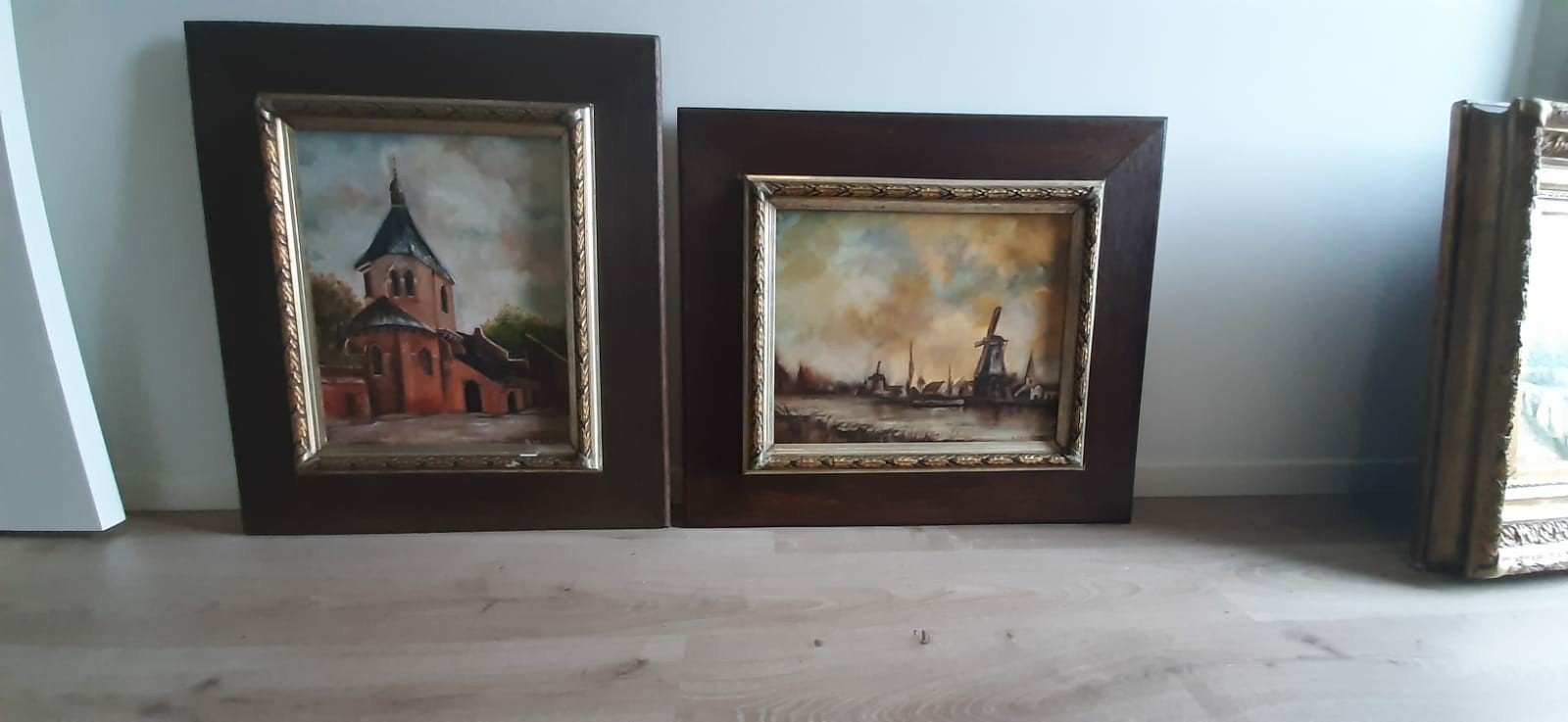 2 schilderijen met kader, Antiek en Kunst, Ophalen