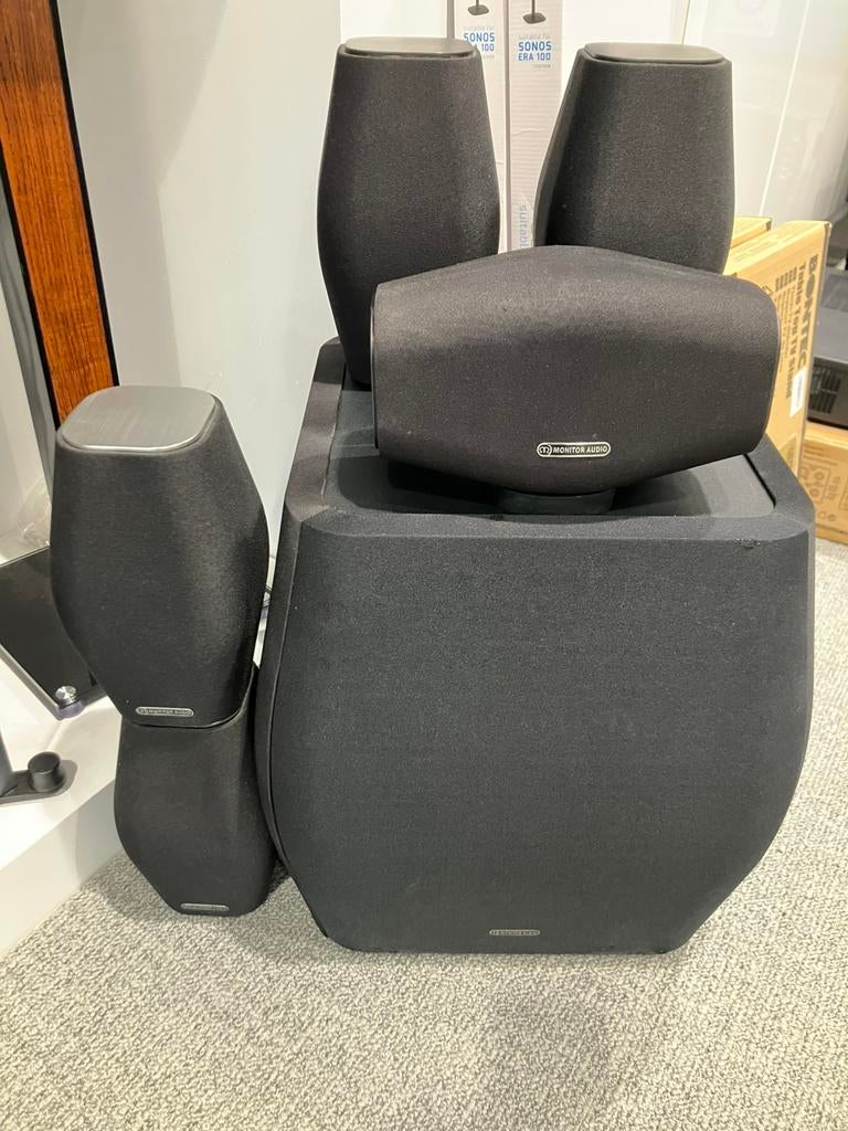 Monitor Audio MASS 5.0  Surround Sound, incl Subwoofer, Audio, Tv en Foto, Luidsprekerboxen, Subwoofer, Zo goed als nieuw, 120 watt of meer