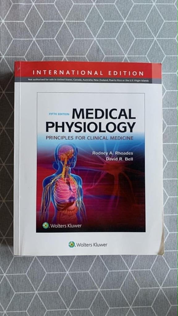 Medical physiology - Rhoades & Bell, 5th edition, Boeken, Ophalen of Verzenden, Gelezen, Hoger Onderwijs