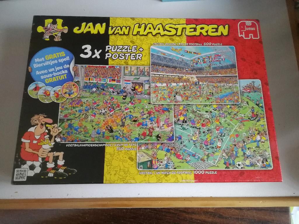 Puzzel Jumbo 500/750/1000 Jan Van Haasteren voetbal (NIEUW), Ophalen of Verzenden, 500 t/m 1500 stukjes, Nieuw, Legpuzzel