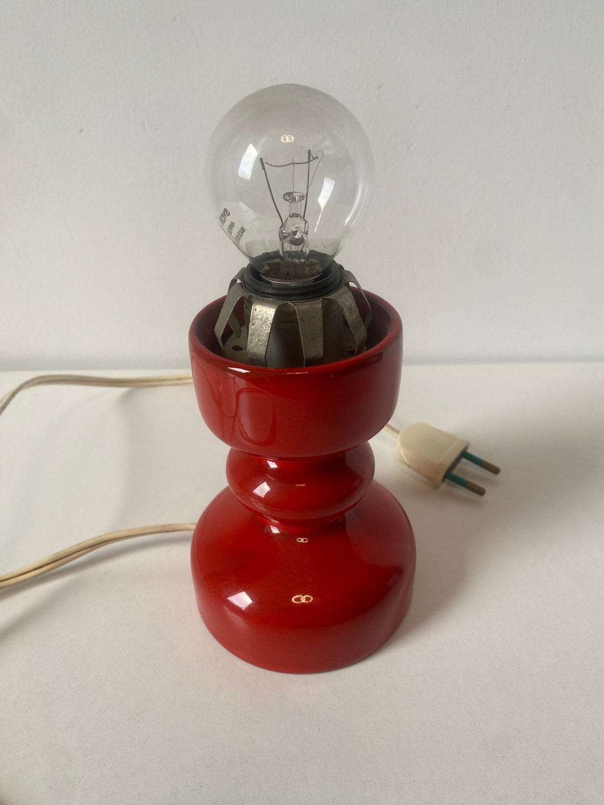 Pied de lampe vintage, Enlèvement ou Envoi, Comme neuf, Céramique, Vintage