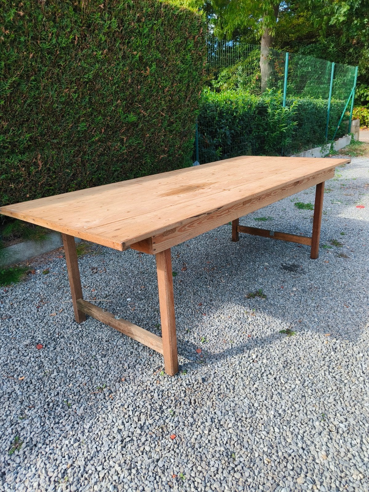 Prachtige authentieke houten klaptafel / markttafel (vintage, Tuin en Terras, Ophalen