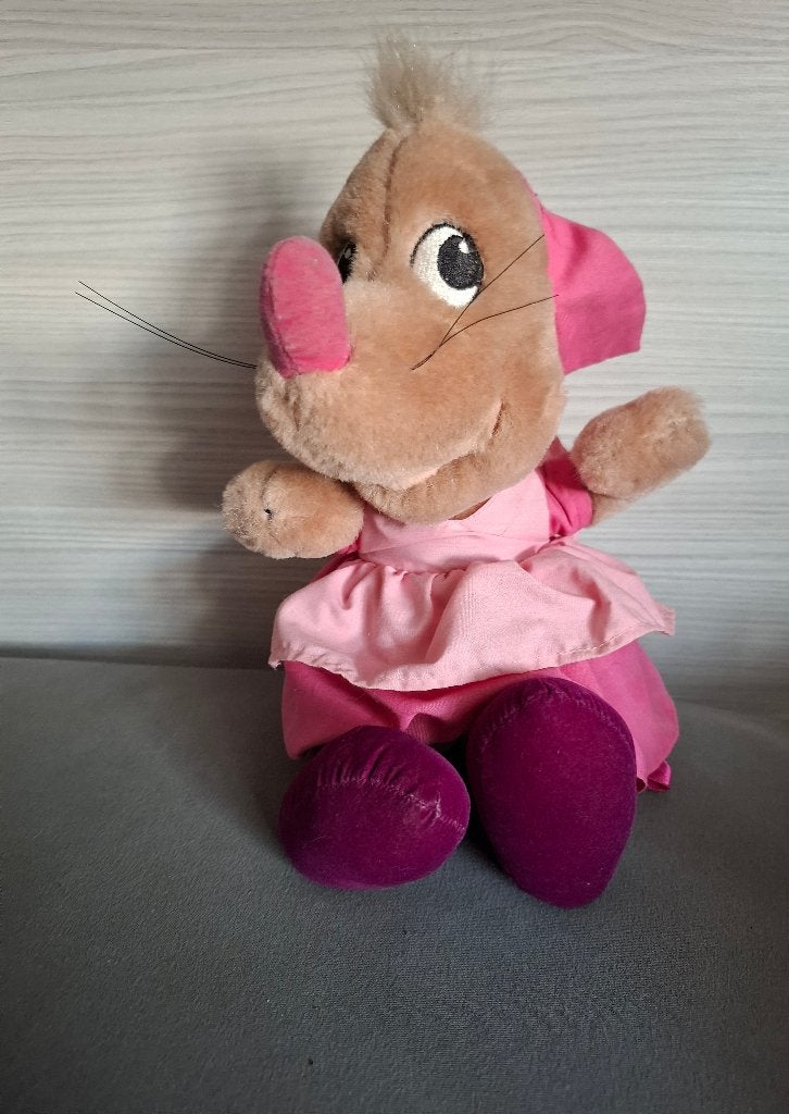 Knuffel disney assepoester muis Perla, Verzamelen, Ophalen, Assepoester of Belle, Zo goed als nieuw, Knuffel