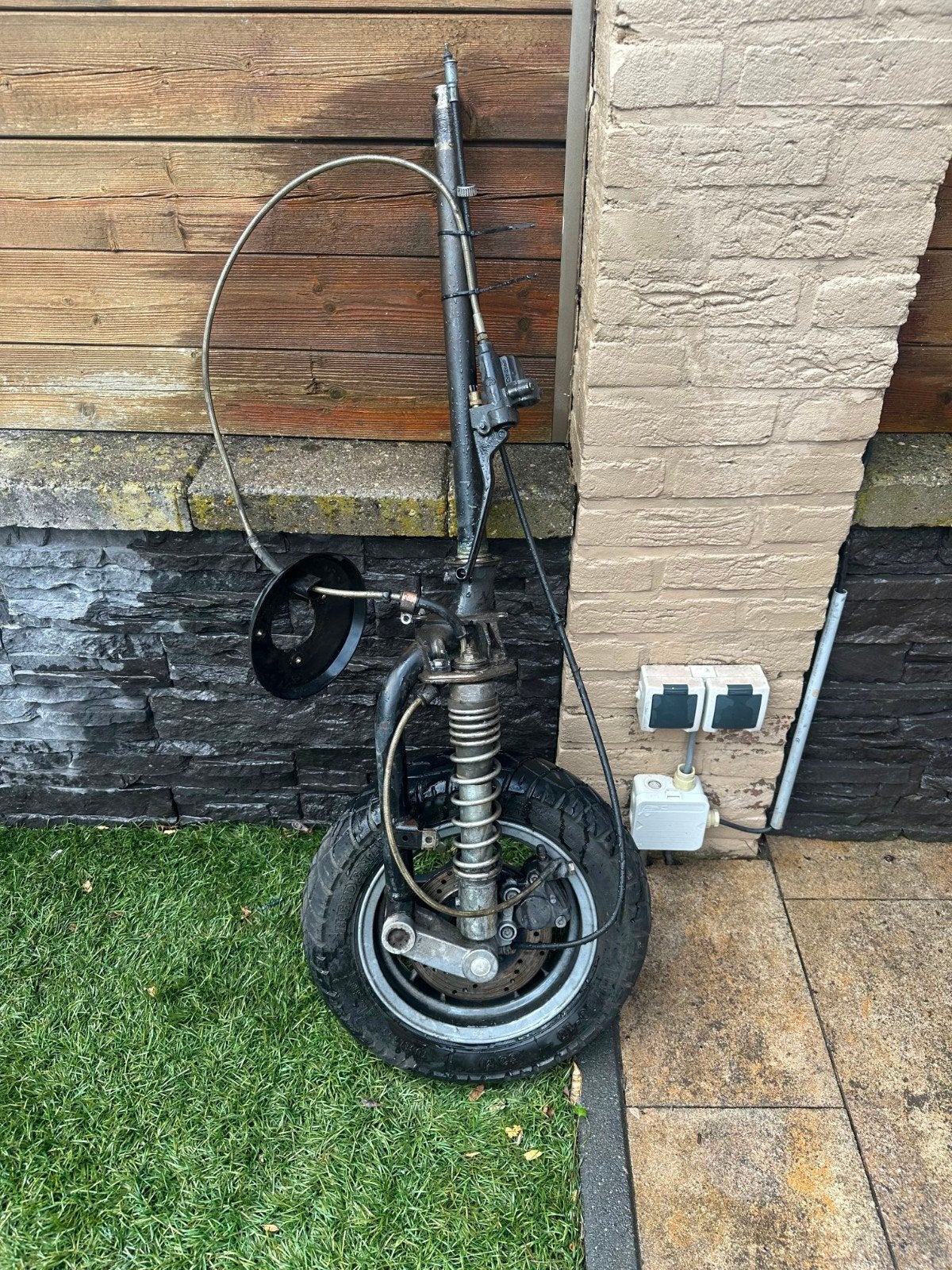 Piaggio Hexagon mono voorvork + wiel en compleet remsysteem, Fietsen en Brommers, Brommeronderdelen | Scooters, Gebruikt, Piaggio