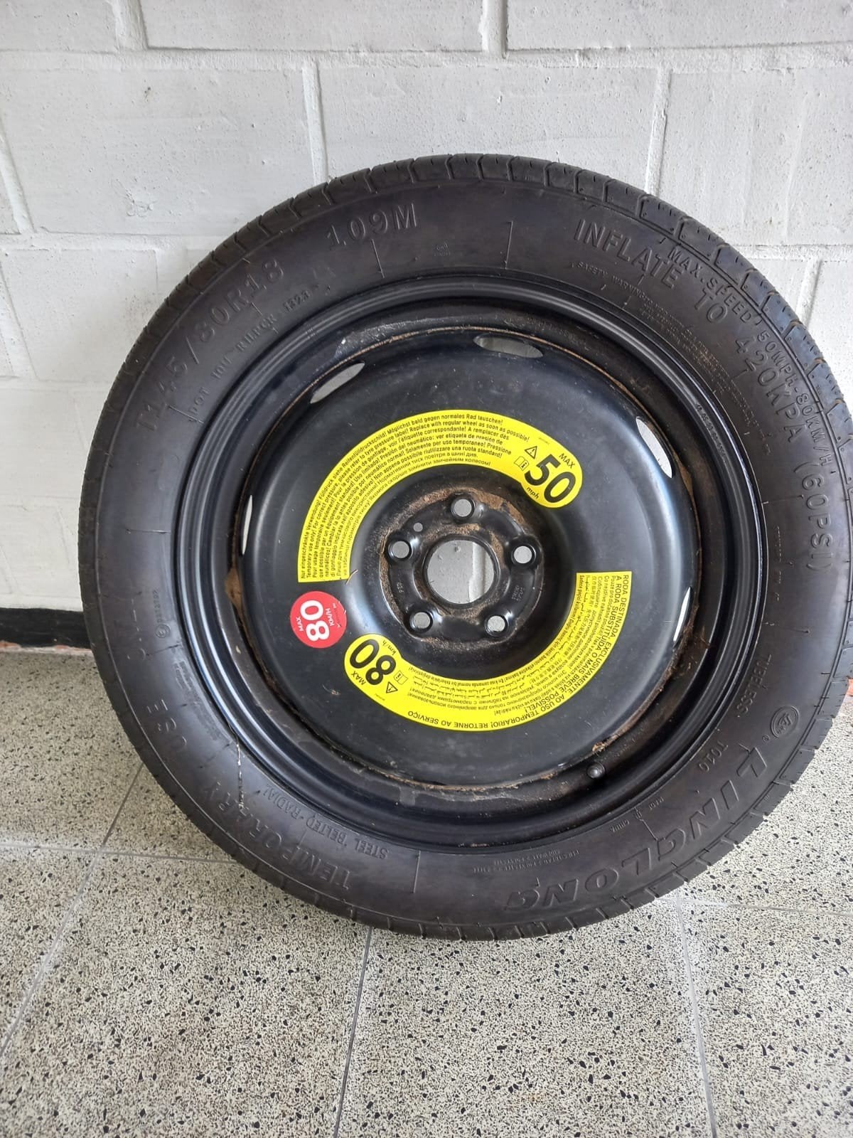 Reservewiel - Thuiskomer - 18 inch + krik, Auto-onderdelen, Ophalen, 18 inch