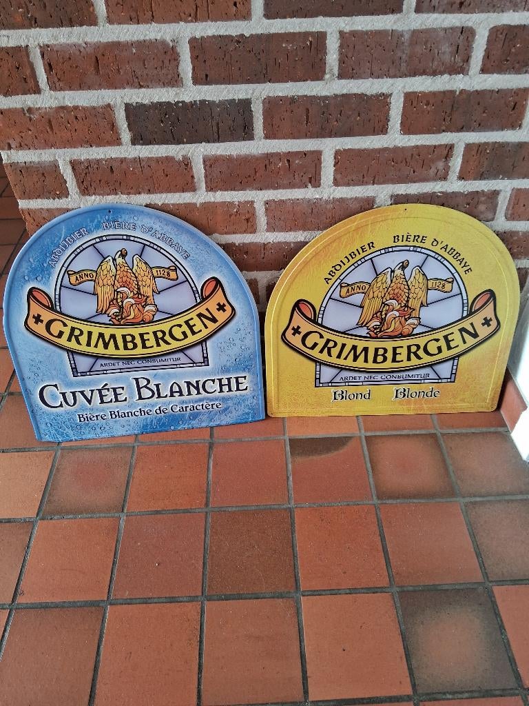 GRIMBERGEN BIER 2 X RECL.BORDEN, Verzamelen, Biermerken, Ophalen of Verzenden