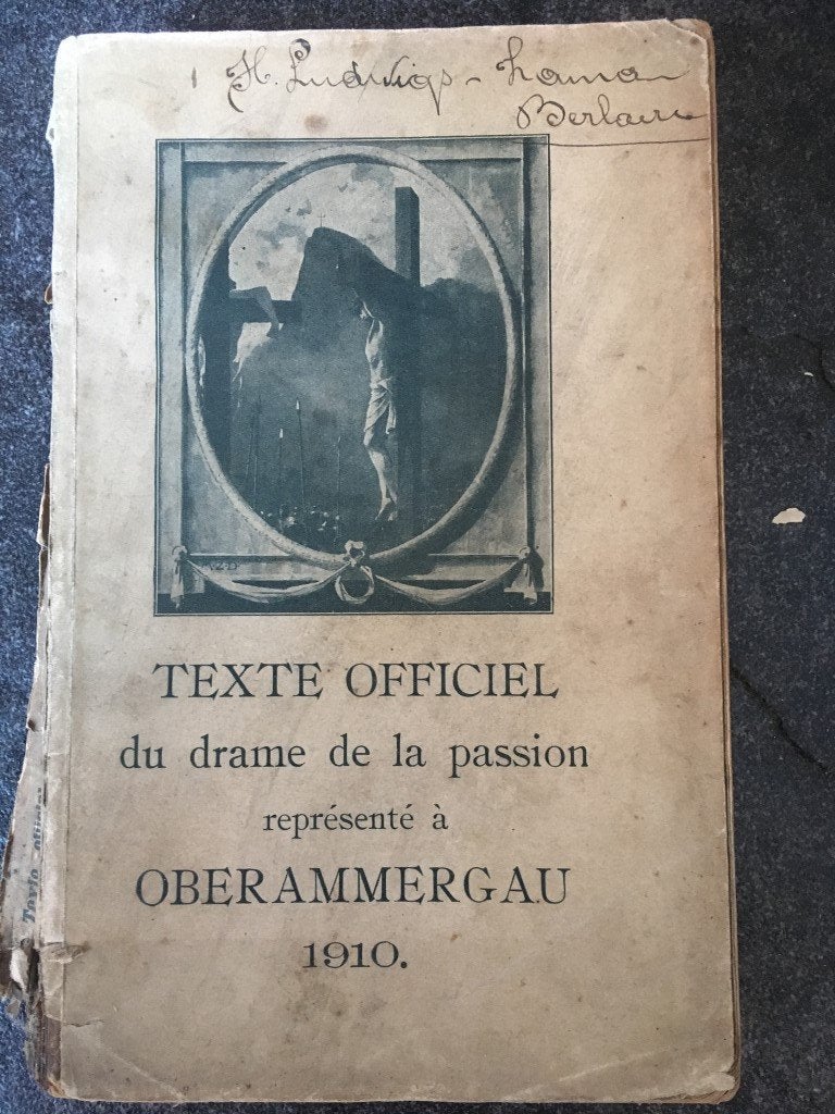 texte officiel le drame de la passion à Oberammergau 1910, Antiek en Kunst, Ophalen of Verzenden