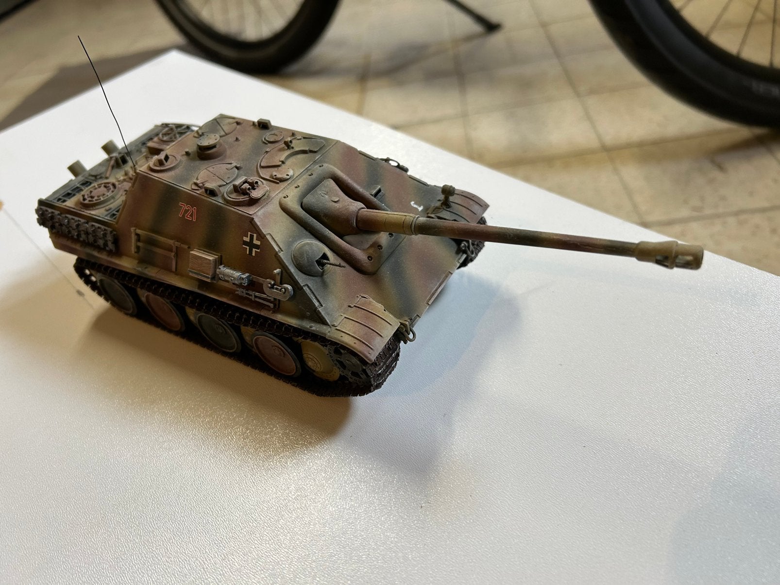Tank wereldoorlog 2 Jagdpanther, Hobby & Loisirs créatifs, Modélisme | Voitures & Véhicules, Enlèvement, Utilisé, Tank