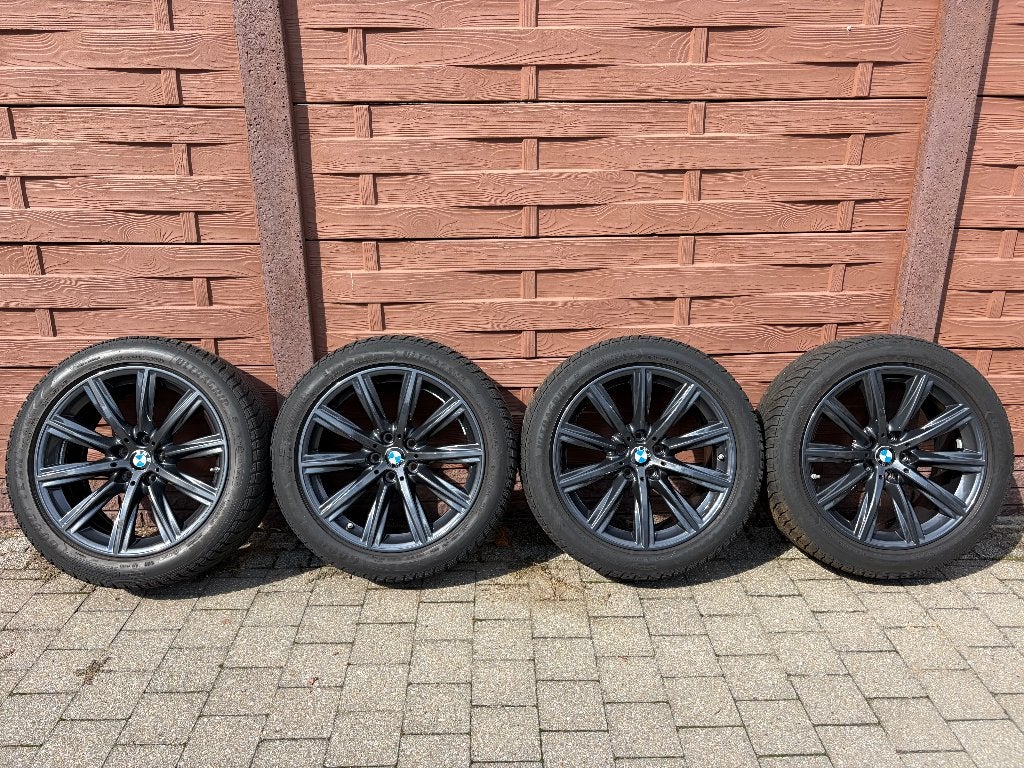 BMW velgen met winterbanden 245/45R18 100V extra load, Ophalen, 18 inch, Velg(en), Winterbanden