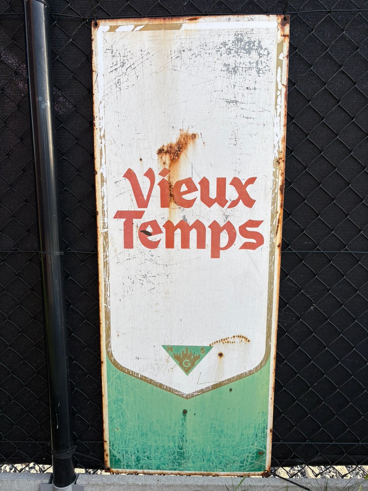 Vieux-Temps., Enlèvement, Utilisé, Panneau, Plaque ou Plaquette publicitaire, Autres marques
