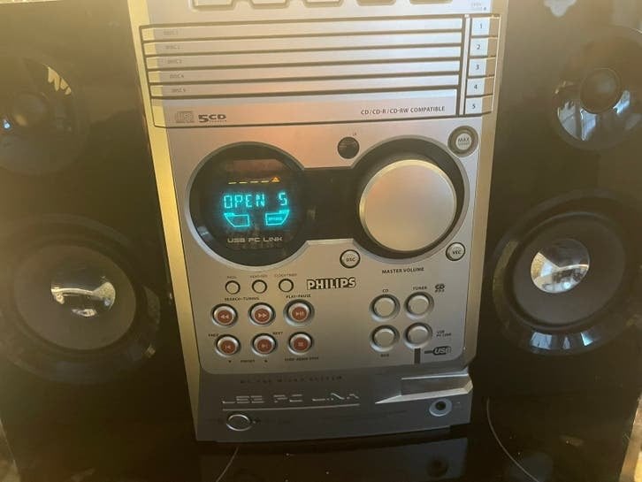 Philips 5-CD speler met radio en USB-ingang, Audio, Tv en Foto, Cd-spelers, Ophalen, Zo goed als nieuw, Philips, Met radio