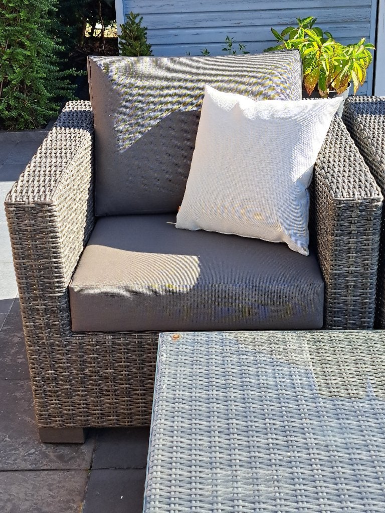 Luxe Wicker Loungeset "Aya" Old Brown, Tuin en Terras, Ophalen, 5 zitplaatsen, Loungeset, Wicker