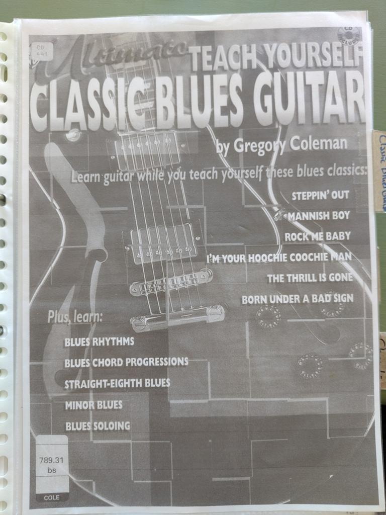 Muziekboek Teach yourself classic blues Guitar (kopie), Musique & Instruments, Partitions, Enlèvement ou Envoi, Leçon ou Cours