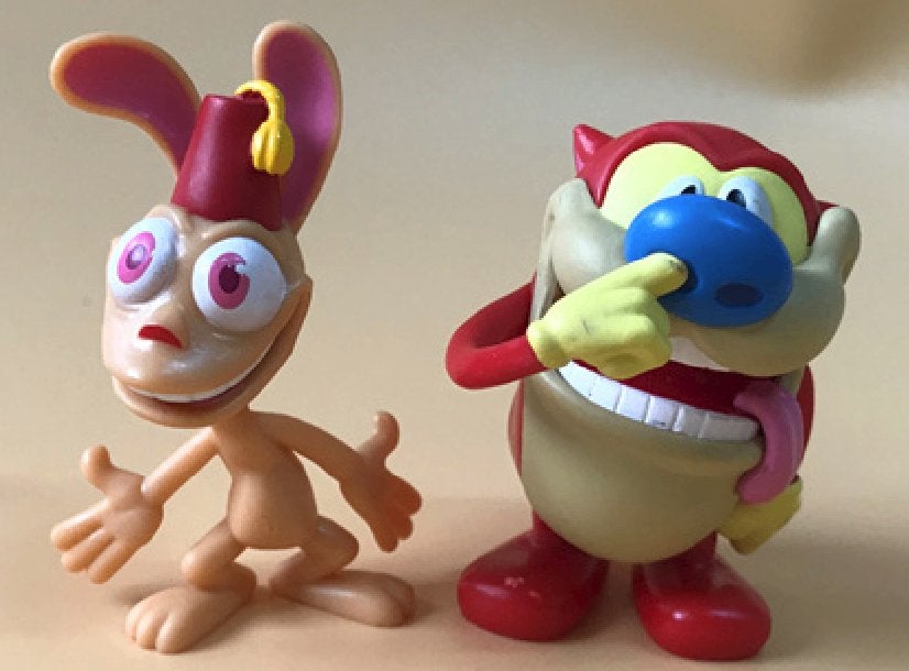 Ren & Stimpy Action Figures | Vinyl 70-80mm | 2 pièces |NEUF, Enlèvement ou Envoi, Neuf, TV, Figurine ou Poupée