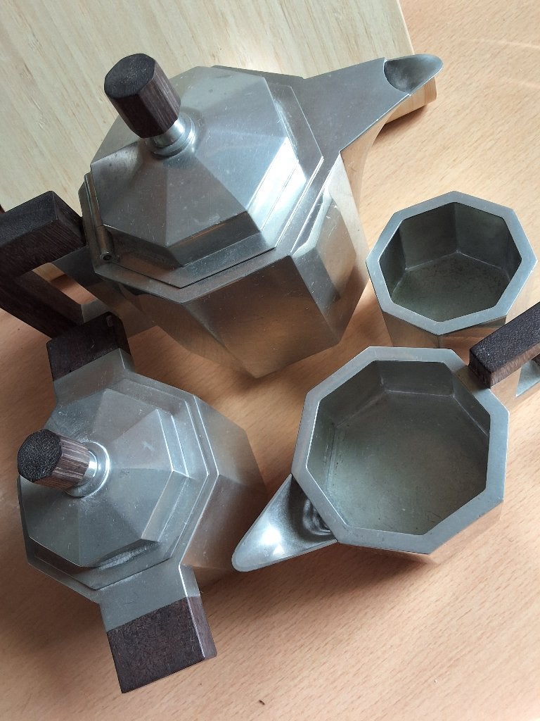 Art deco verzilverd koffieservies, Antiek en Kunst, Ophalen