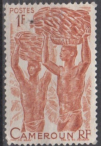 Frans Cameroun - Bananendragers - 1940/1941, Envoi, Non oblitéré