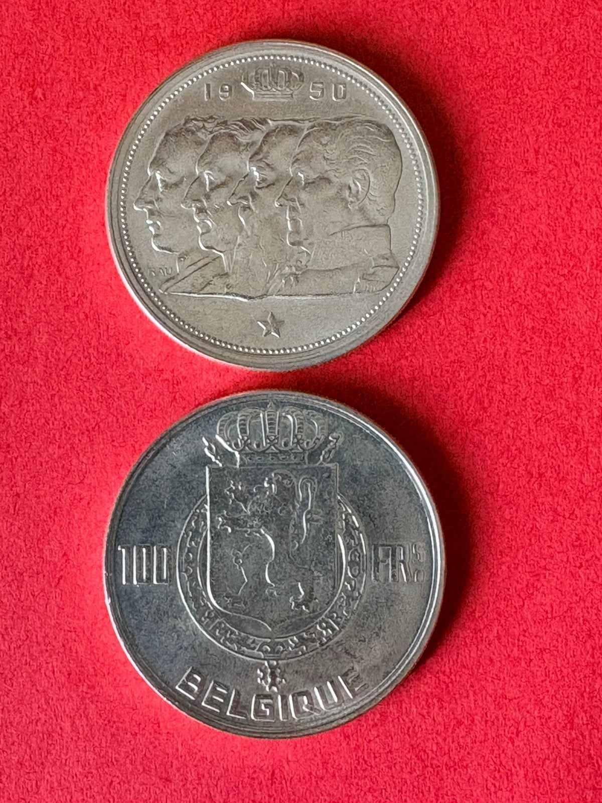 100 frank  zilver, vier koningen, Postzegels en Munten, Ophalen, Zilver