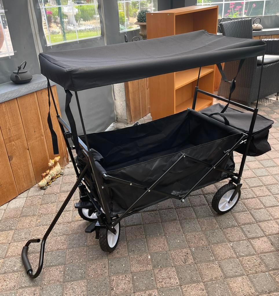 Bolderkar met afdak erbij, Caravans en Kamperen, Bolderkarren, Ophalen, Zo goed als nieuw