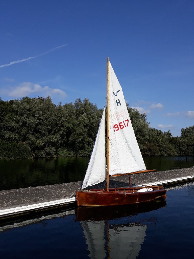 Zeilboot hout Vaurien GRATIS, Watersport en Boten, Open zeilboten, Ophalen, Gebruikt, 4 m, 1 m
