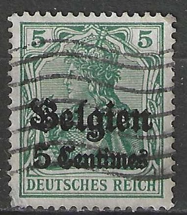 Belgie Duitse bezetting 1914 - Yvert/OBP 2 - Centimes  (ST), Verzenden, Gestempeld, Gestempeld