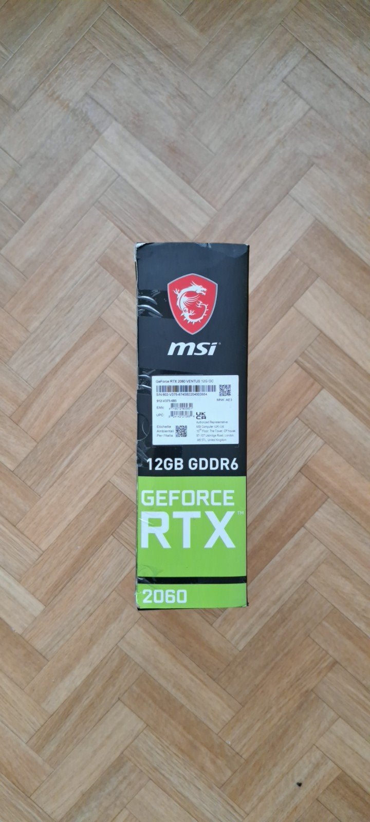 MSI RTX 2060 12GB met originele doos, Computers en Software, Processors, Ophalen of Verzenden