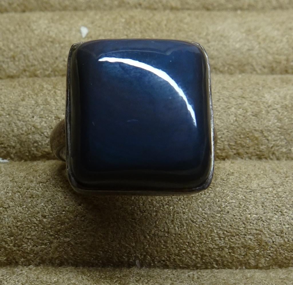 BAGUE EN ARGENT - PIERRE, Ophalen of Verzenden, Zilver, Zilver