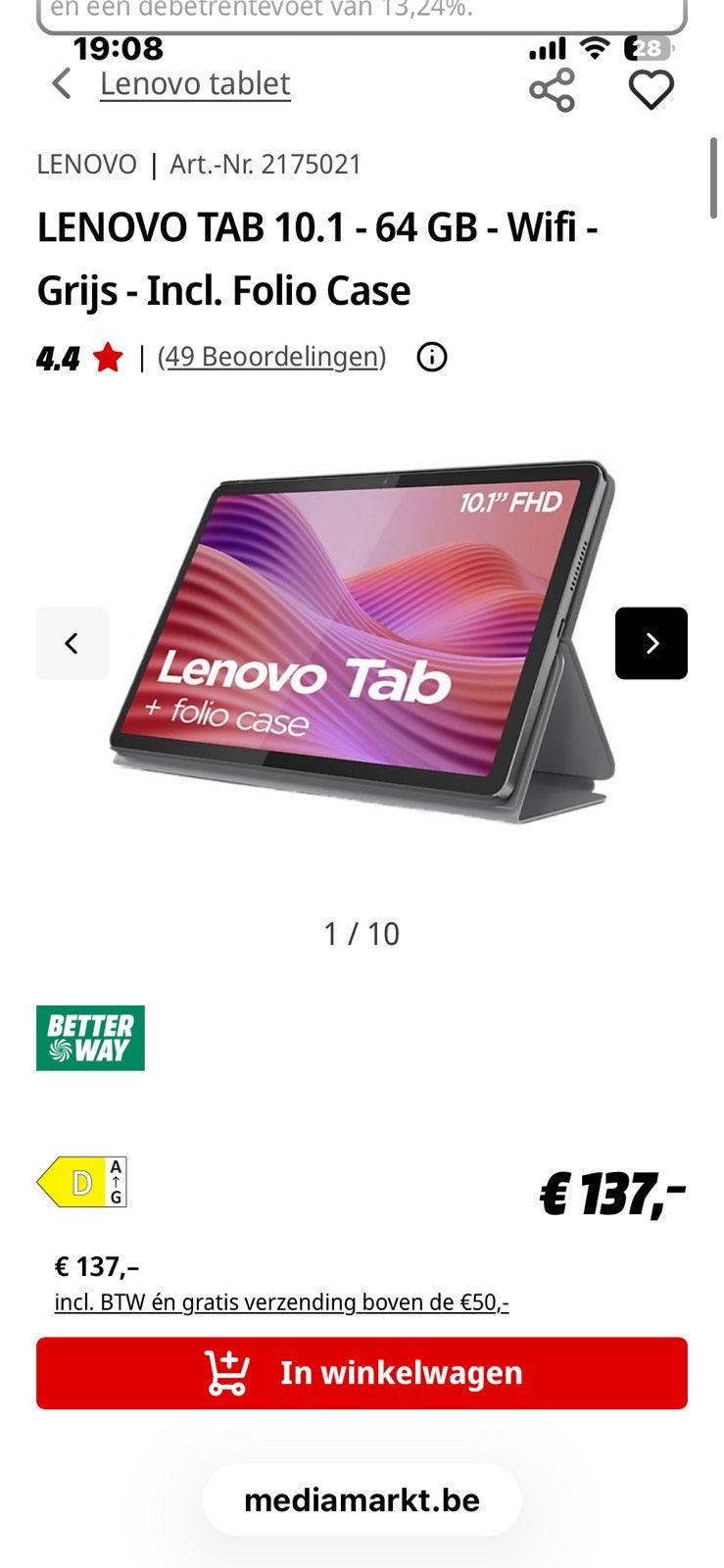 TABLETTE LENOVO NEUF ENCORE SCELLE, Télécoms, Enlèvement, Comme neuf