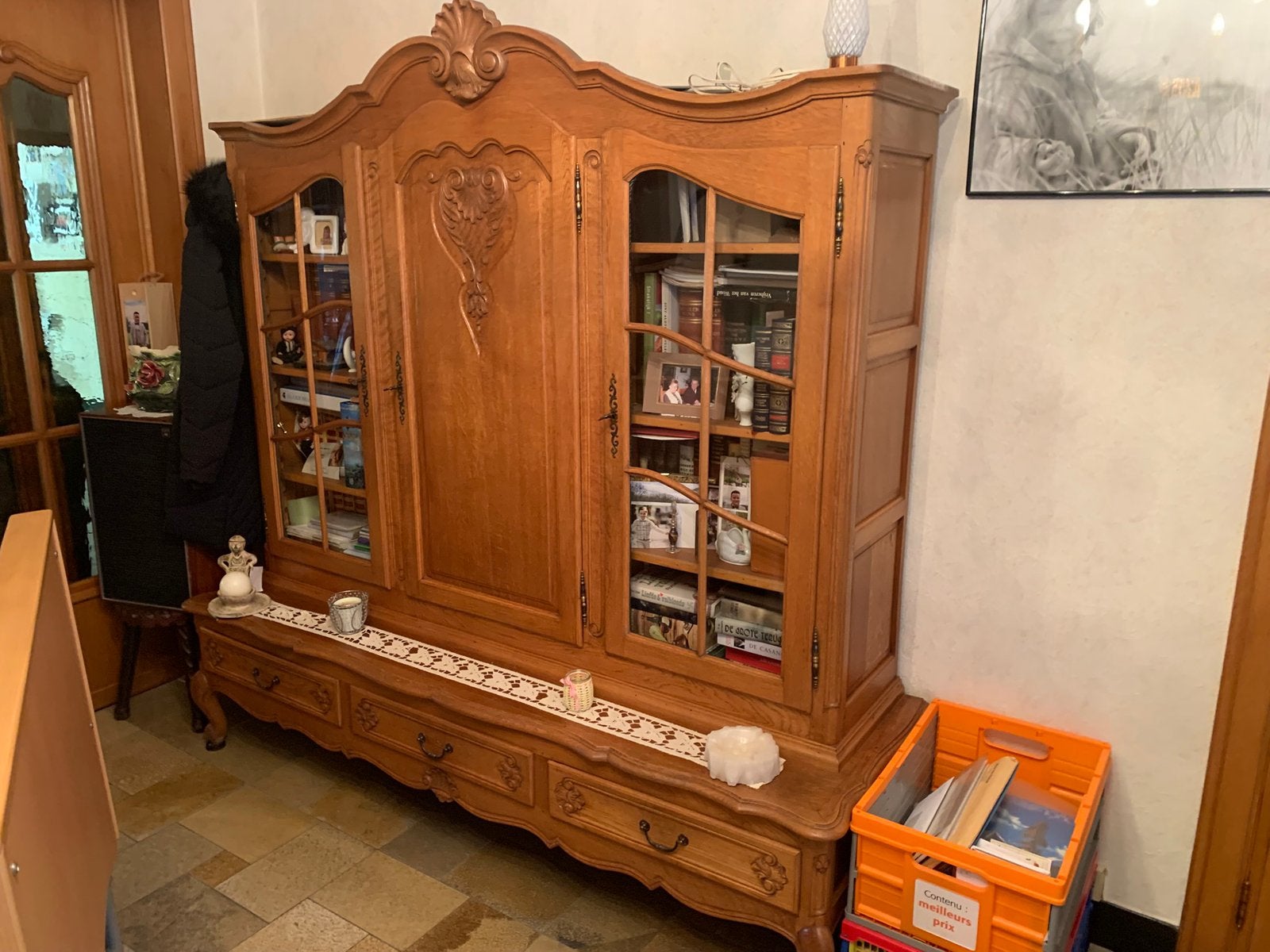Boekenkast massief eik, Ophalen