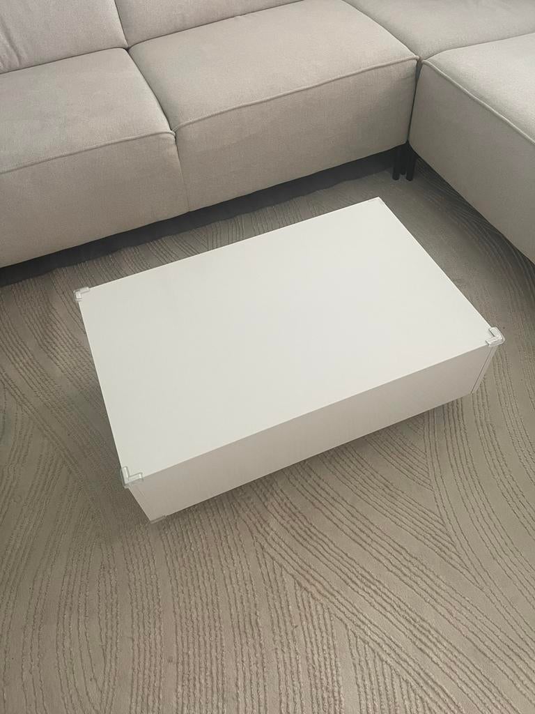 Witte salontafel, Huis en Inrichting, Tafels | Salontafels, Ophalen, Overige materialen, Gebruikt, 50 tot 100 cm