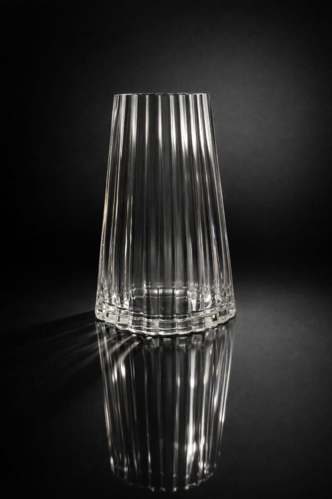 Vase Leonardo en verre transparent soufflé à la bouche, Enlèvement