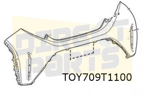 Toyota Aygo X 12/25- (B70) achterbumper (bij PDC) (te spuite, Neuf, Arrière, -, Toyota