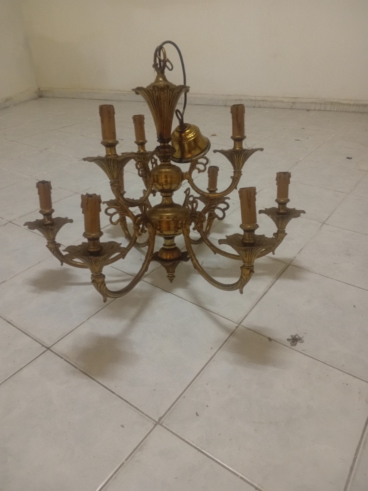 lustre en bronze doré