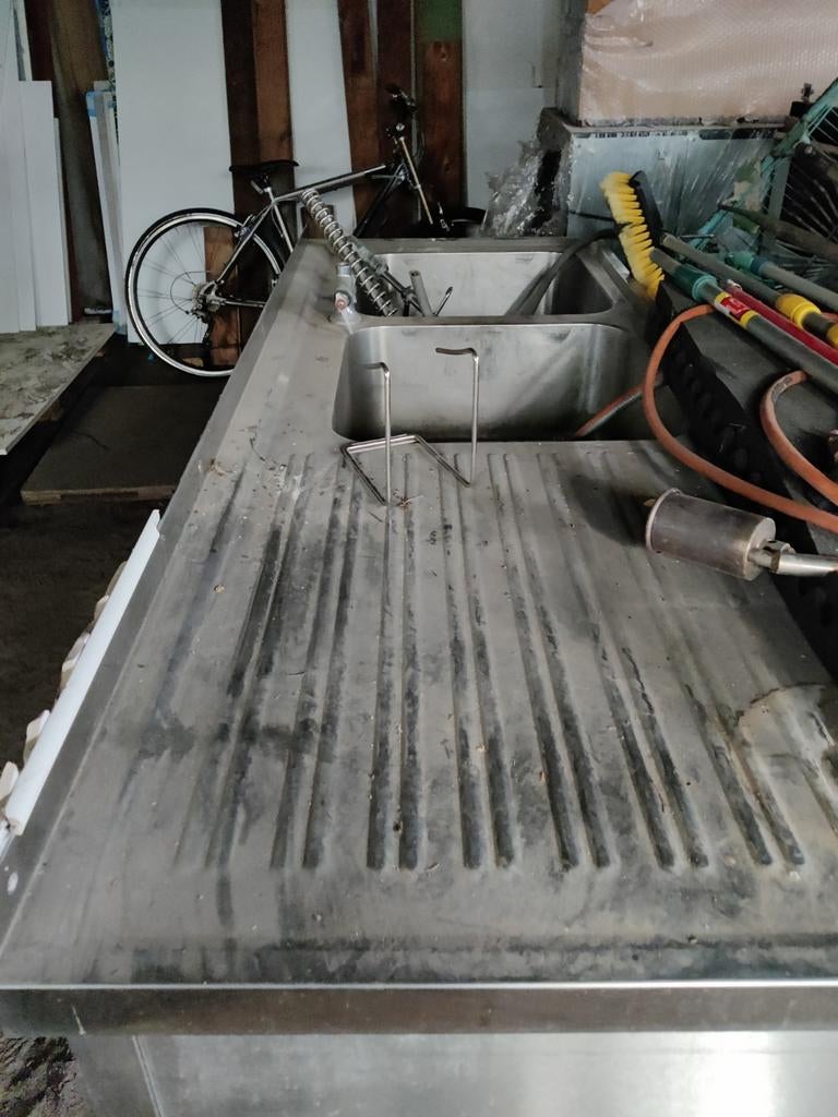 Wastafel Inox horeca, Ophalen, Gebruikt