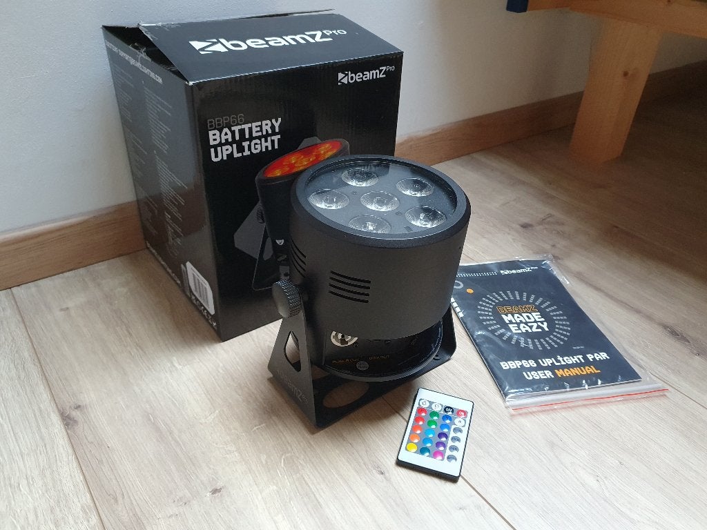 Beamz BBP66 Uplight LED Draadloos, Ophalen of Verzenden, Gebruikt, Licht, Geluidgestuurd