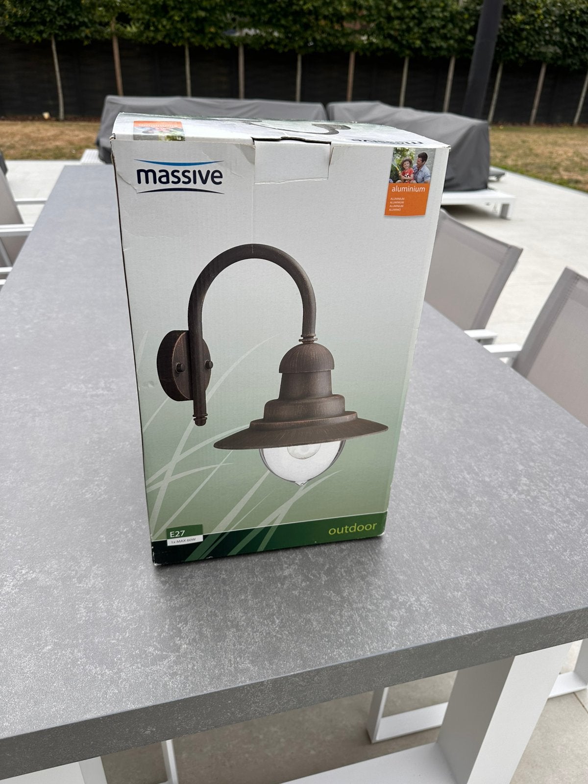 NIEUW Landelijke buiten tuinlamp (2stuks beschikbaar), Neuf, Aluminium, Appliques murales, Enlèvement