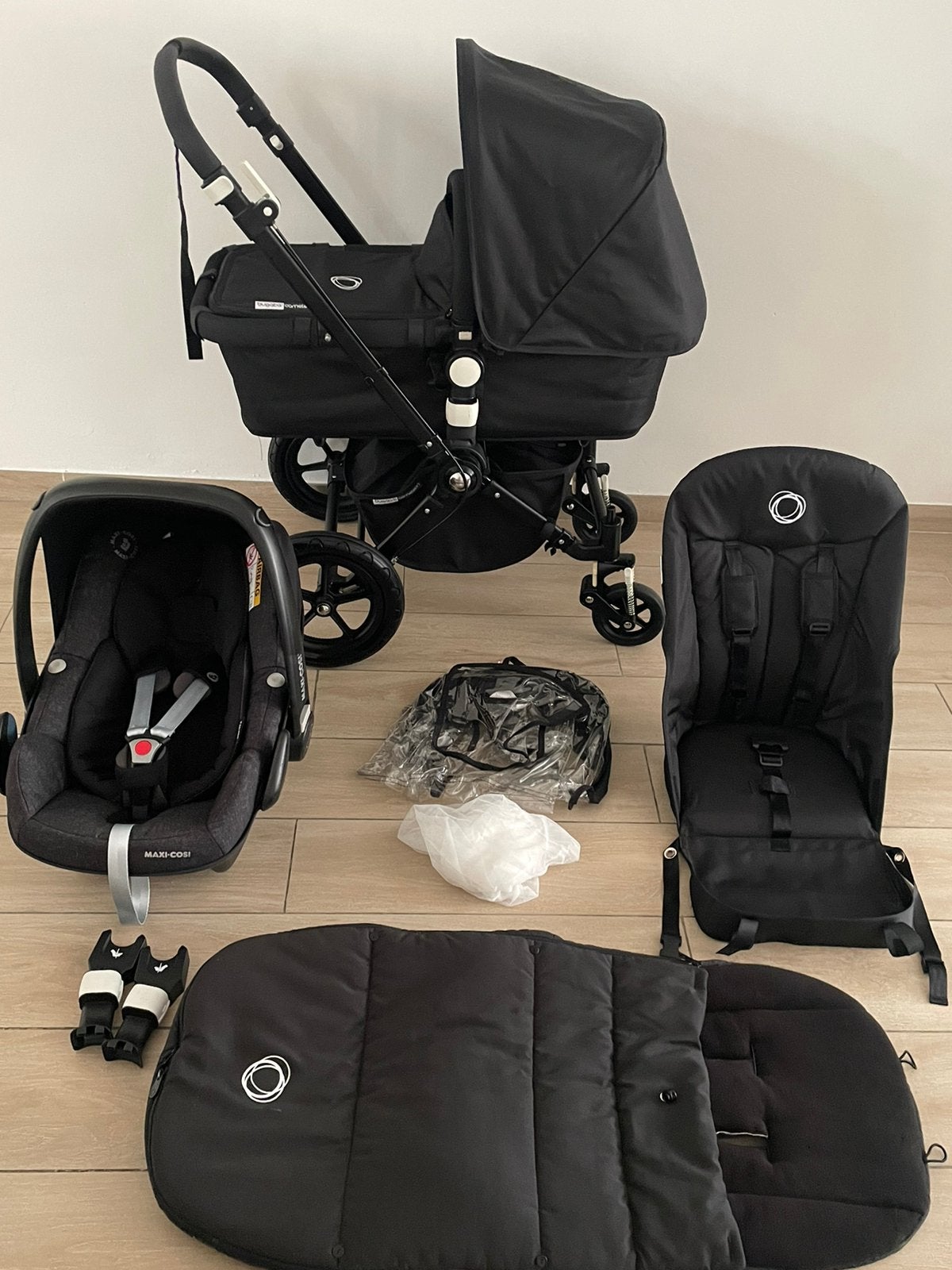Bugaboo Cameileon 3 Black/ 3-in-1 kinderwagen Set, Babygeluk, Ophalen of Verzenden, Zo goed als nieuw, W