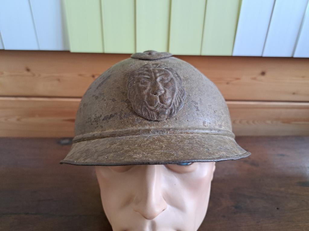 WW1 coque casque belge couleur moutarde, Collections, Enlèvement ou Envoi